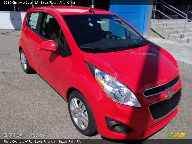 Salsa (Red) / Silver/Silver 2013 Chevrolet Spark LS
