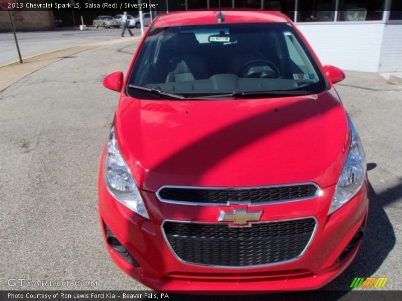 Salsa (Red) / Silver/Silver 2013 Chevrolet Spark LS