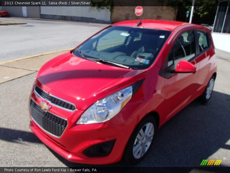Salsa (Red) / Silver/Silver 2013 Chevrolet Spark LS