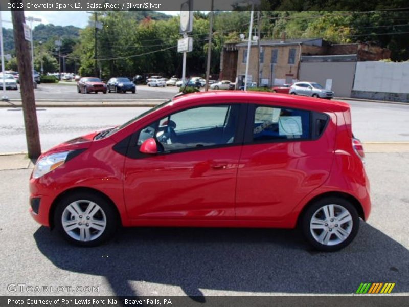 Salsa (Red) / Silver/Silver 2013 Chevrolet Spark LS