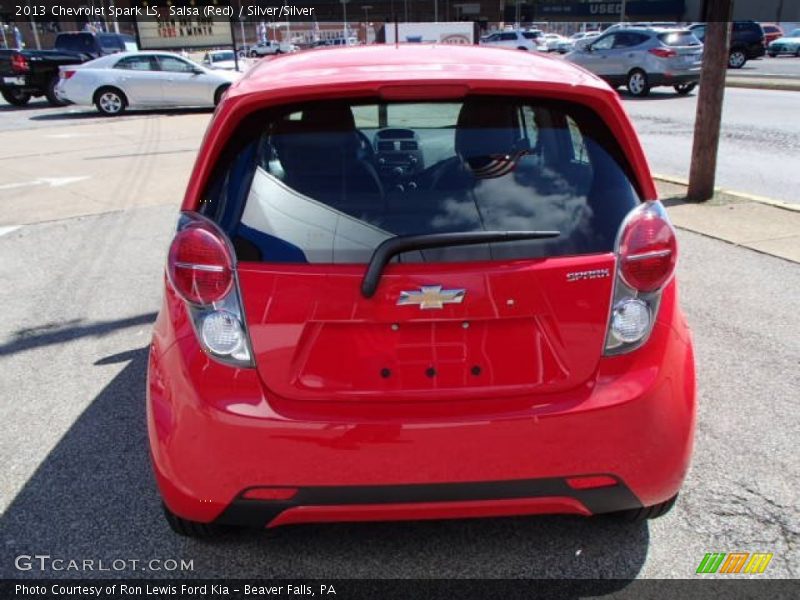 Salsa (Red) / Silver/Silver 2013 Chevrolet Spark LS