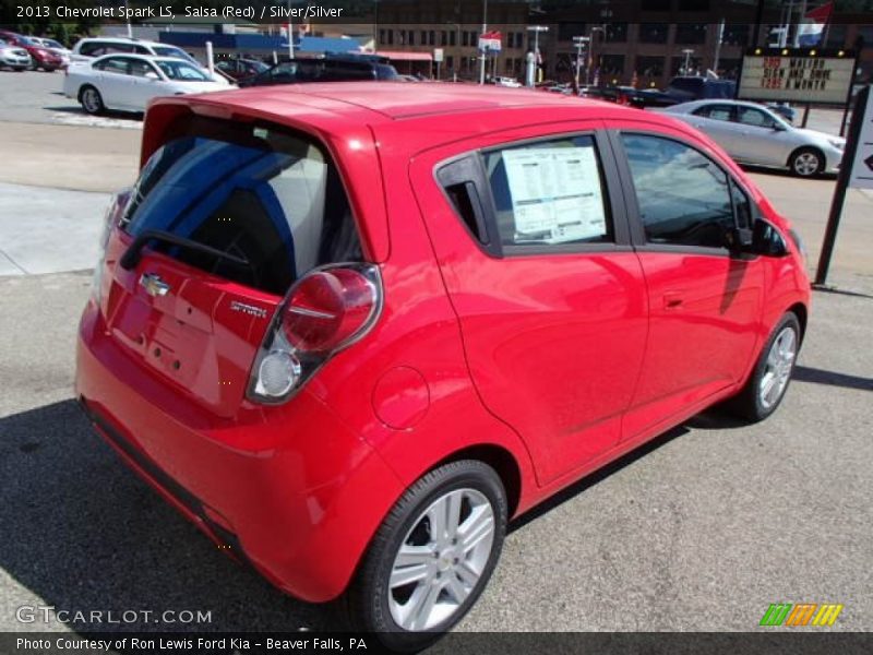 Salsa (Red) / Silver/Silver 2013 Chevrolet Spark LS