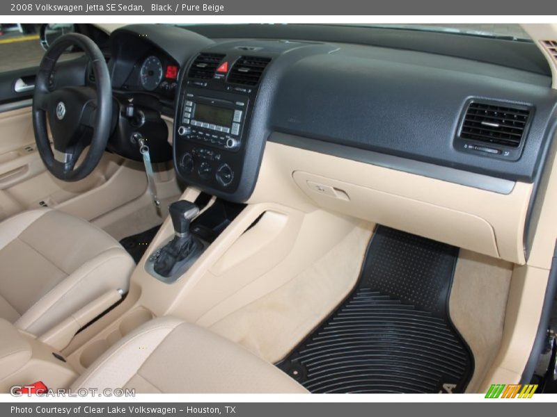 Black / Pure Beige 2008 Volkswagen Jetta SE Sedan