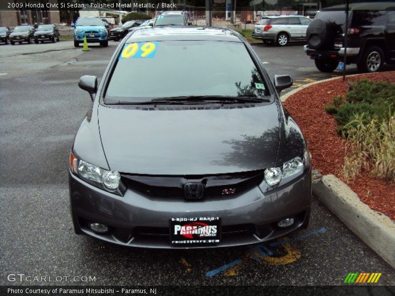 Polished Metal Metallic / Black 2009 Honda Civic Si Sedan