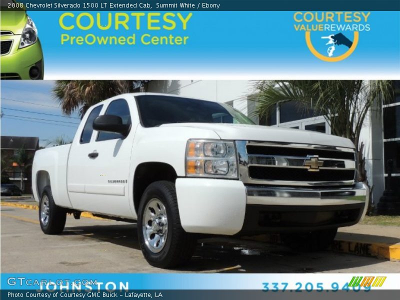 Summit White / Ebony 2008 Chevrolet Silverado 1500 LT Extended Cab