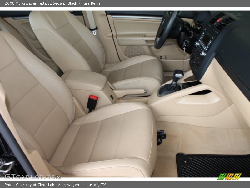 Black / Pure Beige 2008 Volkswagen Jetta SE Sedan