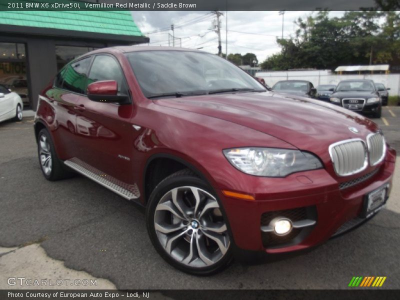 Vermillion Red Metallic / Saddle Brown 2011 BMW X6 xDrive50i