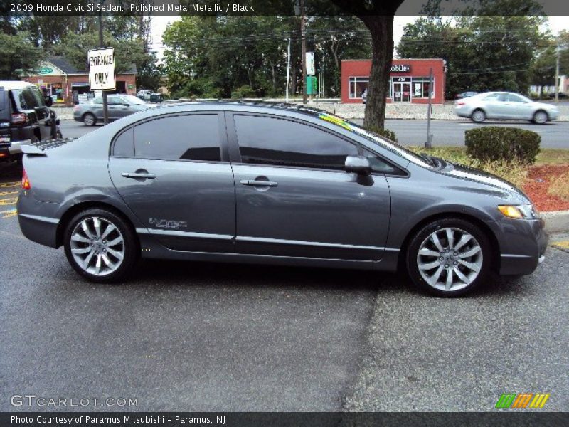 Polished Metal Metallic / Black 2009 Honda Civic Si Sedan