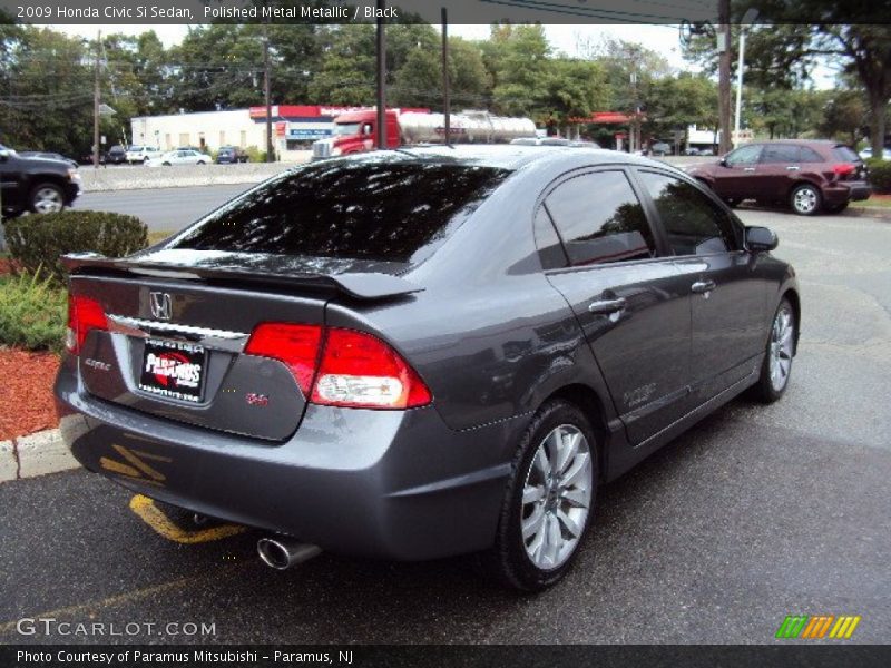Polished Metal Metallic / Black 2009 Honda Civic Si Sedan