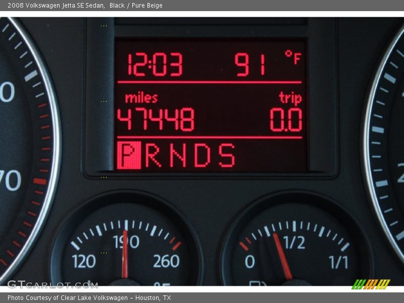 Black / Pure Beige 2008 Volkswagen Jetta SE Sedan