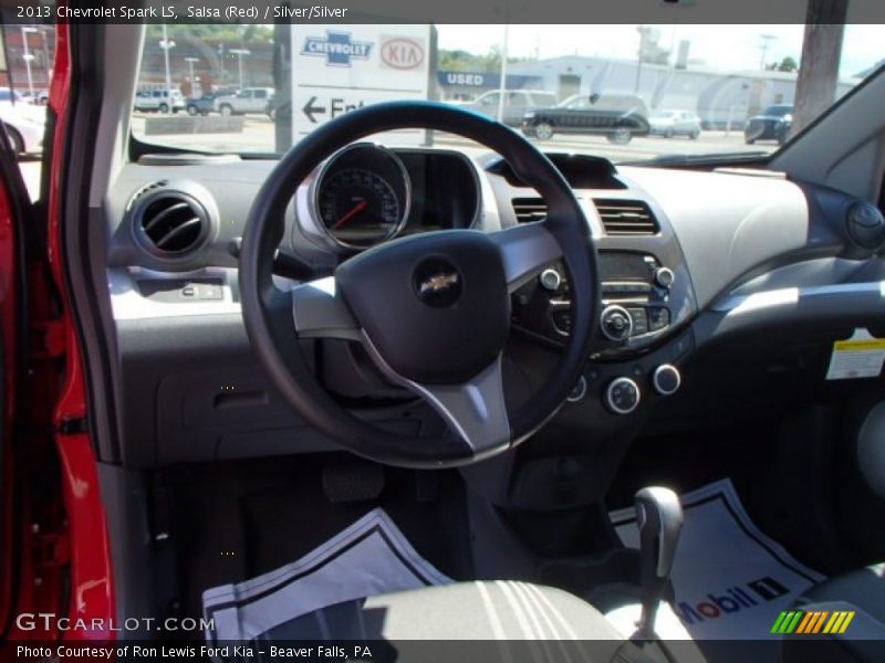 Salsa (Red) / Silver/Silver 2013 Chevrolet Spark LS