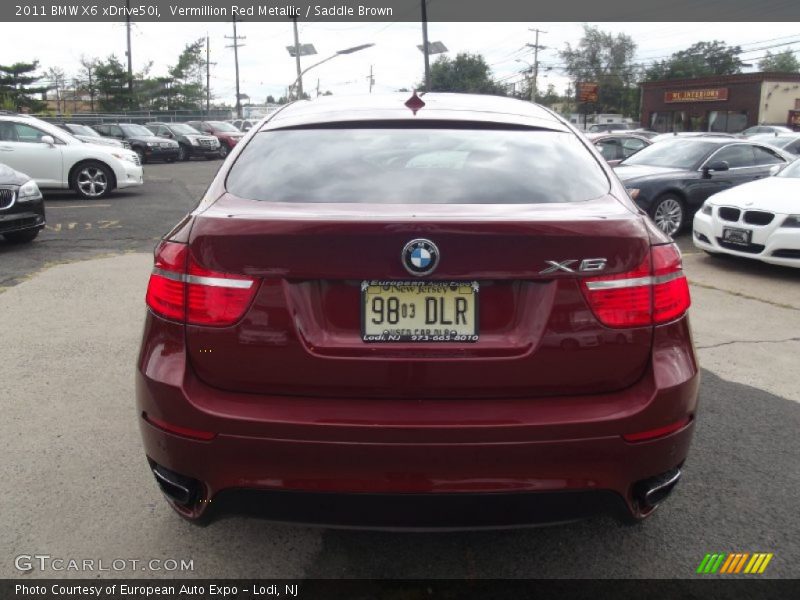 Vermillion Red Metallic / Saddle Brown 2011 BMW X6 xDrive50i