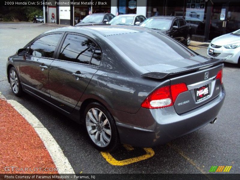 Polished Metal Metallic / Black 2009 Honda Civic Si Sedan