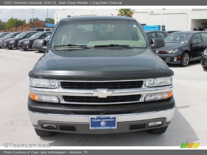 Dark Green Metallic / Gray/Dark Charcoal 2003 Chevrolet Suburban 1500 LS