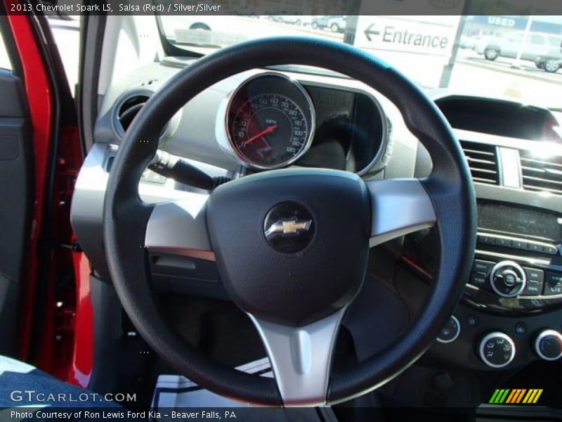 Salsa (Red) / Silver/Silver 2013 Chevrolet Spark LS