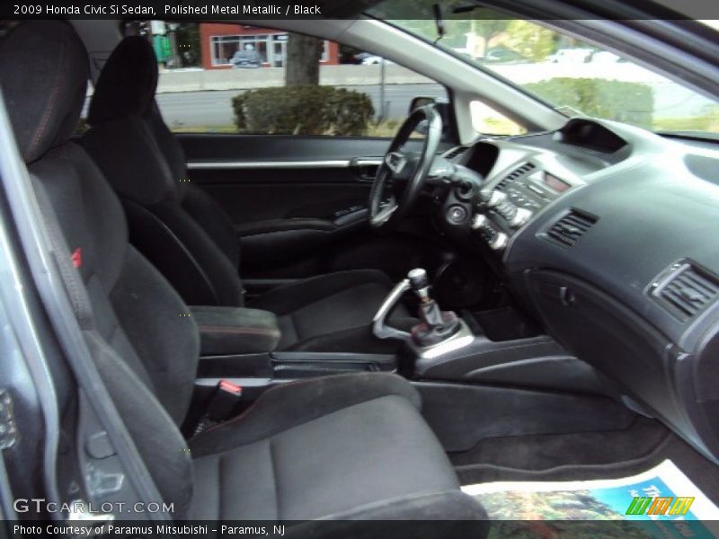 Polished Metal Metallic / Black 2009 Honda Civic Si Sedan