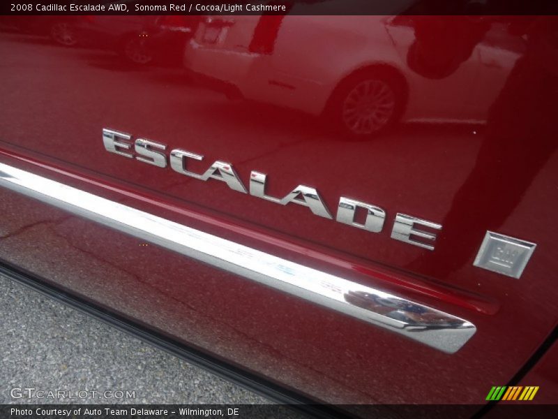 Sonoma Red / Cocoa/Light Cashmere 2008 Cadillac Escalade AWD