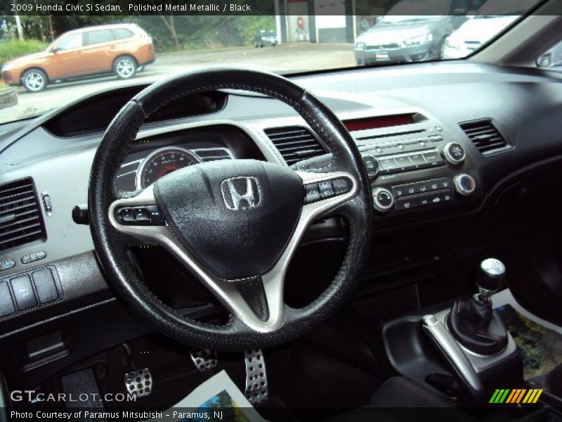 Polished Metal Metallic / Black 2009 Honda Civic Si Sedan