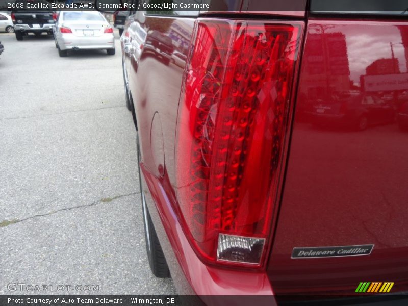 Sonoma Red / Cocoa/Light Cashmere 2008 Cadillac Escalade AWD
