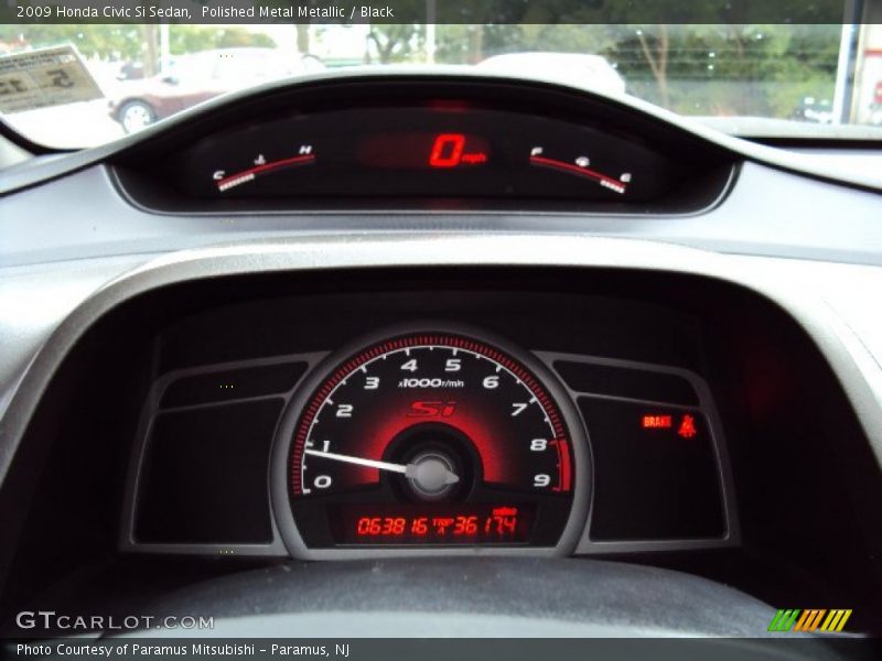 Polished Metal Metallic / Black 2009 Honda Civic Si Sedan