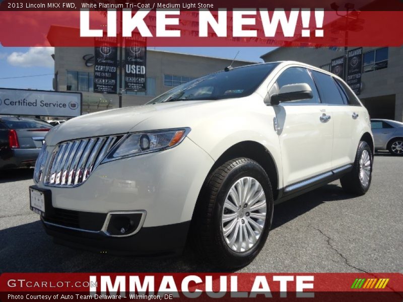 White Platinum Tri-Coat / Medium Light Stone 2013 Lincoln MKX FWD