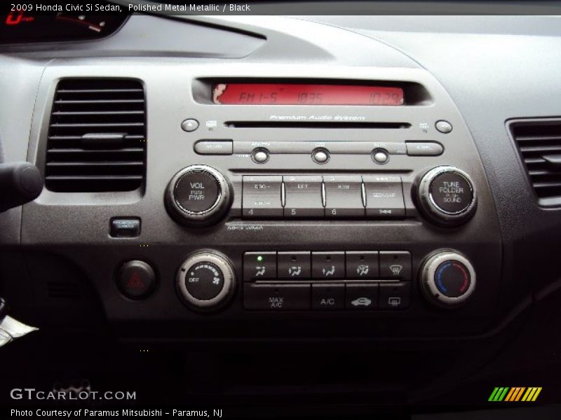 Polished Metal Metallic / Black 2009 Honda Civic Si Sedan