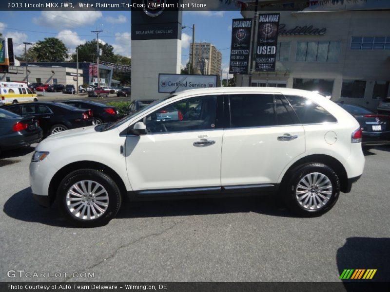 White Platinum Tri-Coat / Medium Light Stone 2013 Lincoln MKX FWD
