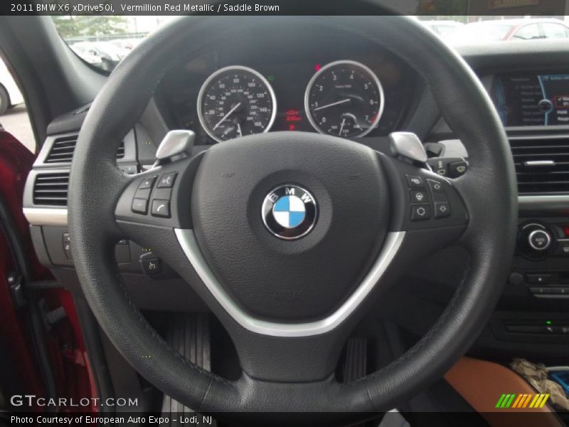 Vermillion Red Metallic / Saddle Brown 2011 BMW X6 xDrive50i
