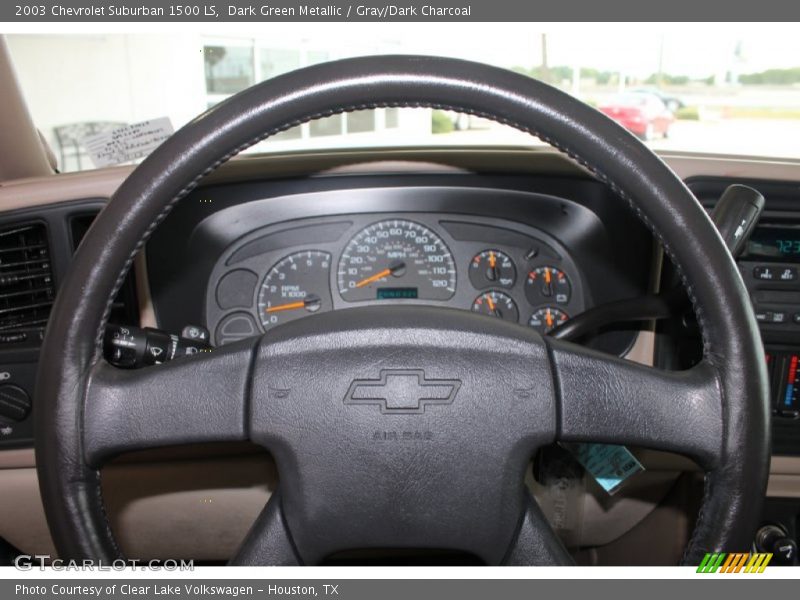 Dark Green Metallic / Gray/Dark Charcoal 2003 Chevrolet Suburban 1500 LS