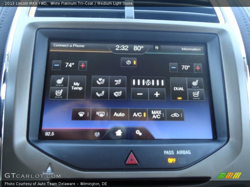 White Platinum Tri-Coat / Medium Light Stone 2013 Lincoln MKX FWD