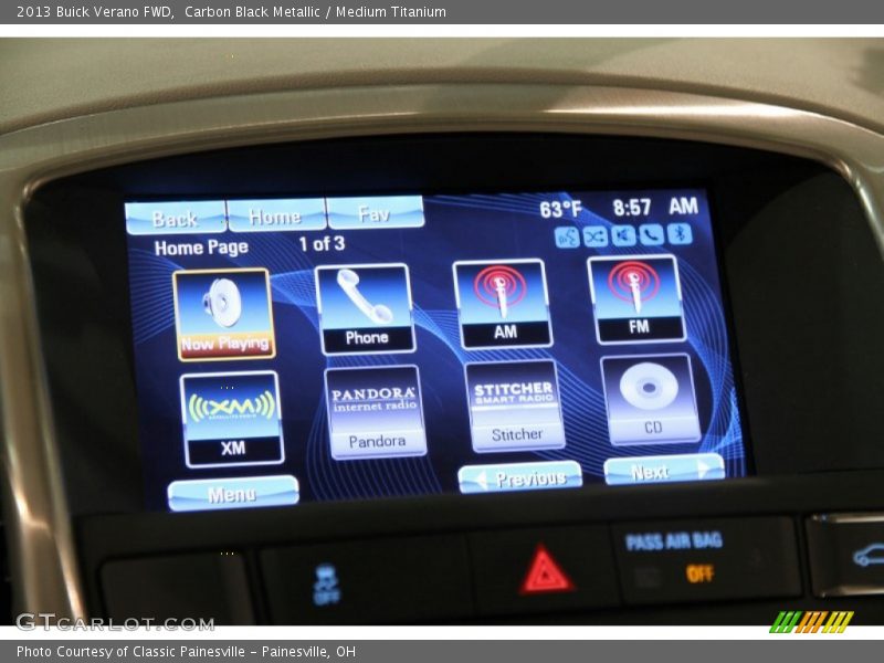 Carbon Black Metallic / Medium Titanium 2013 Buick Verano FWD