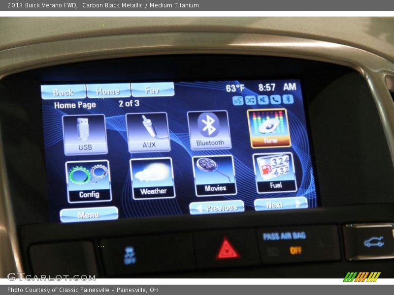 Carbon Black Metallic / Medium Titanium 2013 Buick Verano FWD