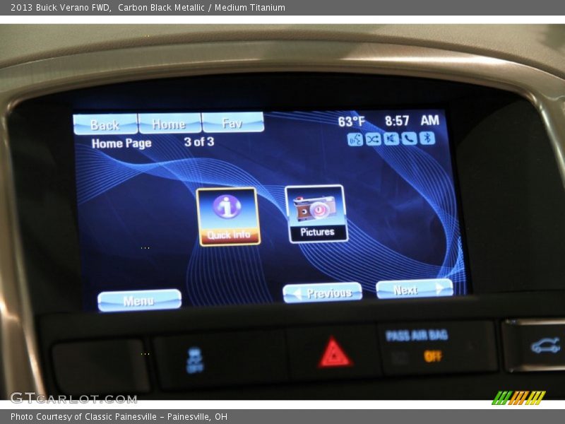 Carbon Black Metallic / Medium Titanium 2013 Buick Verano FWD