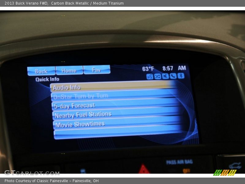 Carbon Black Metallic / Medium Titanium 2013 Buick Verano FWD