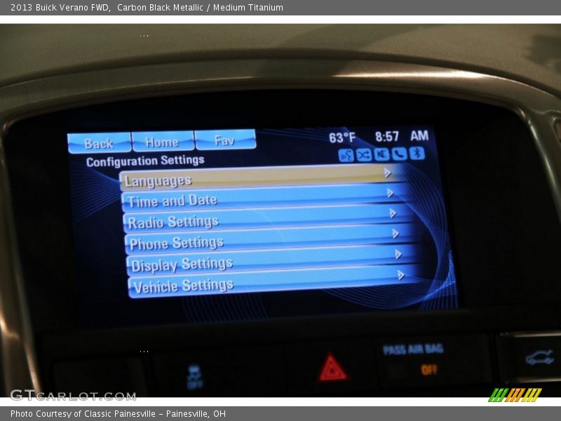 Carbon Black Metallic / Medium Titanium 2013 Buick Verano FWD