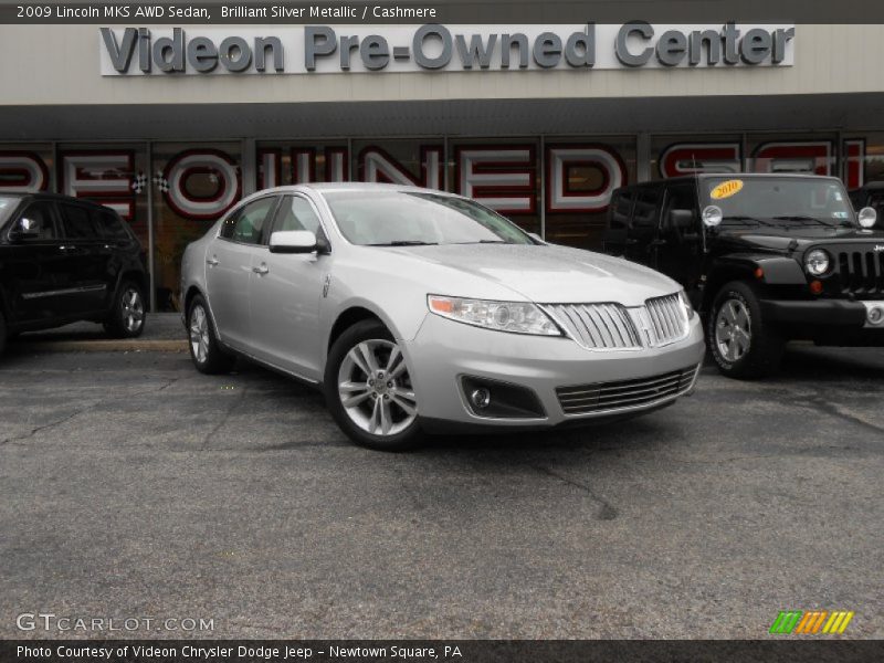 Brilliant Silver Metallic / Cashmere 2009 Lincoln MKS AWD Sedan