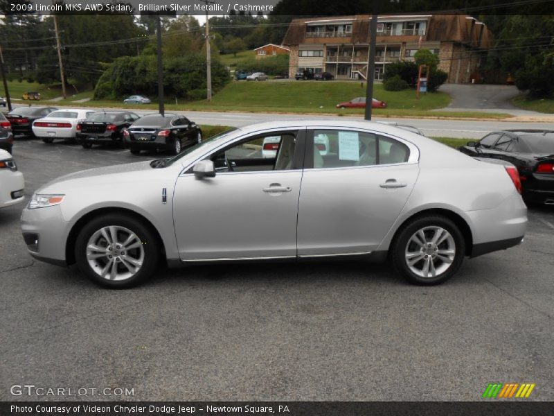 Brilliant Silver Metallic / Cashmere 2009 Lincoln MKS AWD Sedan