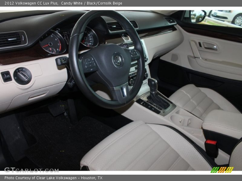 Candy White / Black/Cornsilk Beige 2012 Volkswagen CC Lux Plus