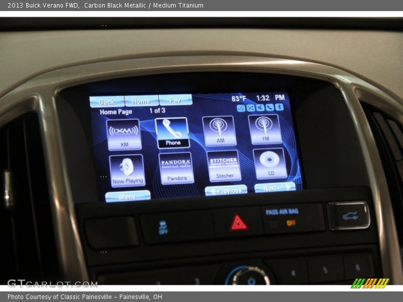 Carbon Black Metallic / Medium Titanium 2013 Buick Verano FWD