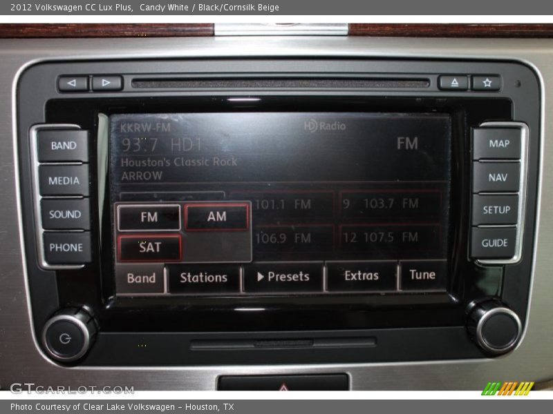 Candy White / Black/Cornsilk Beige 2012 Volkswagen CC Lux Plus