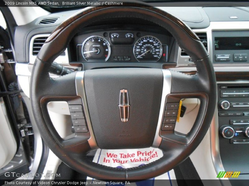 Brilliant Silver Metallic / Cashmere 2009 Lincoln MKS AWD Sedan