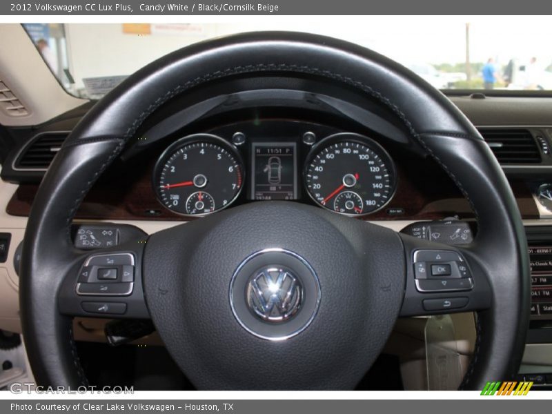 Candy White / Black/Cornsilk Beige 2012 Volkswagen CC Lux Plus