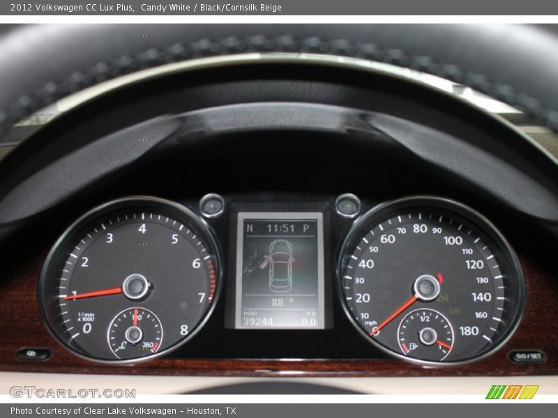 Candy White / Black/Cornsilk Beige 2012 Volkswagen CC Lux Plus