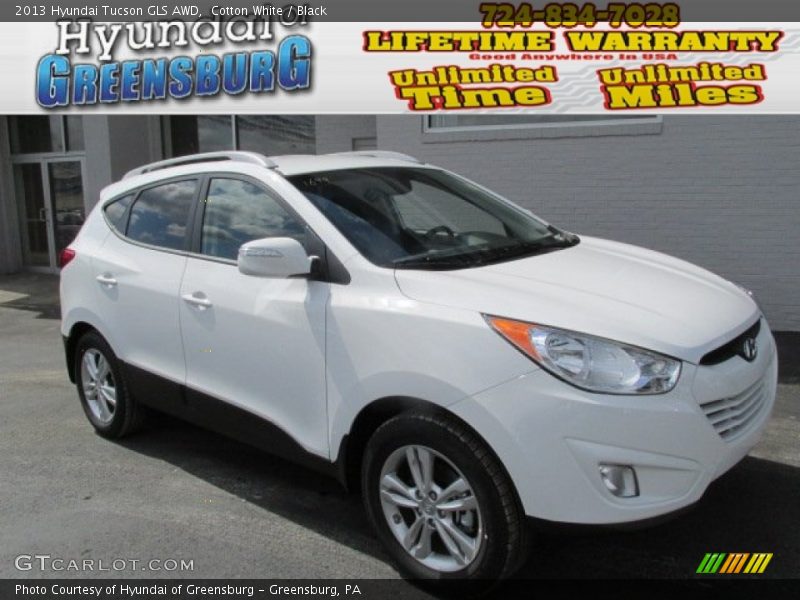 Cotton White / Black 2013 Hyundai Tucson GLS AWD