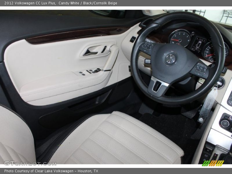 Candy White / Black/Cornsilk Beige 2012 Volkswagen CC Lux Plus
