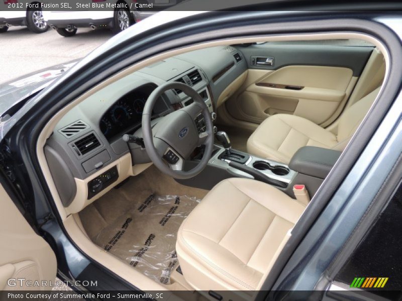 Steel Blue Metallic / Camel 2012 Ford Fusion SEL