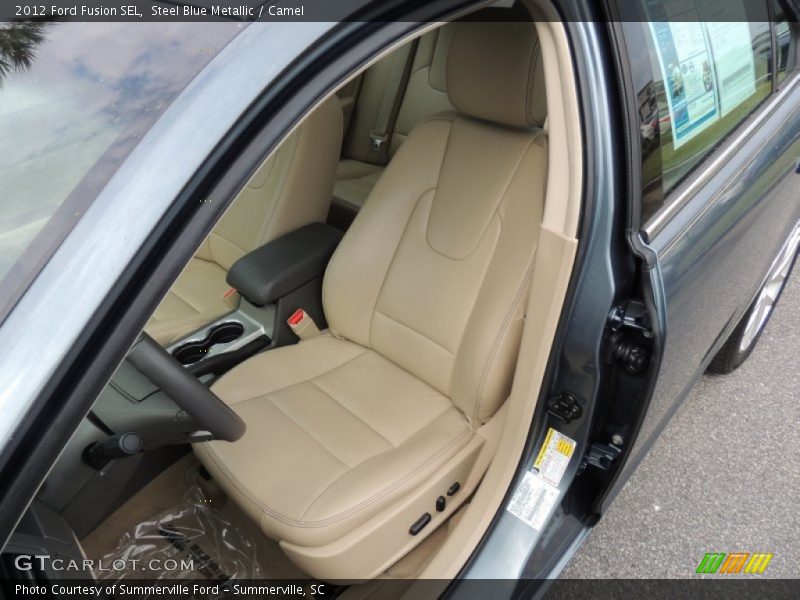 Steel Blue Metallic / Camel 2012 Ford Fusion SEL