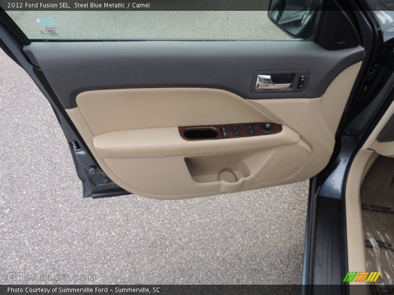Steel Blue Metallic / Camel 2012 Ford Fusion SEL