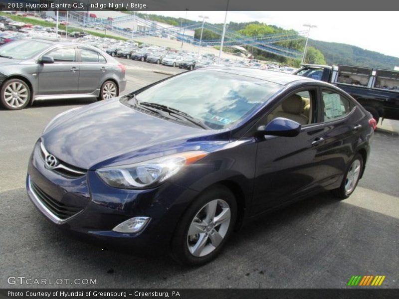 Indigo Night / Beige 2013 Hyundai Elantra GLS