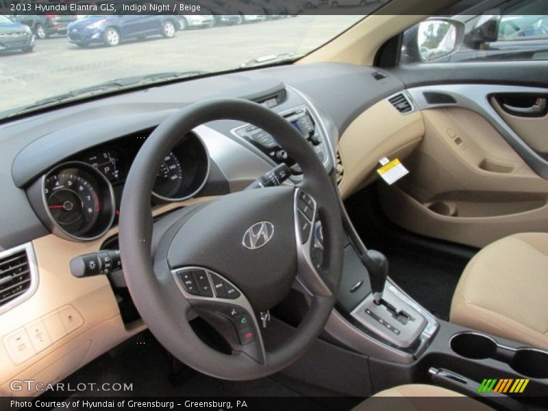 Indigo Night / Beige 2013 Hyundai Elantra GLS